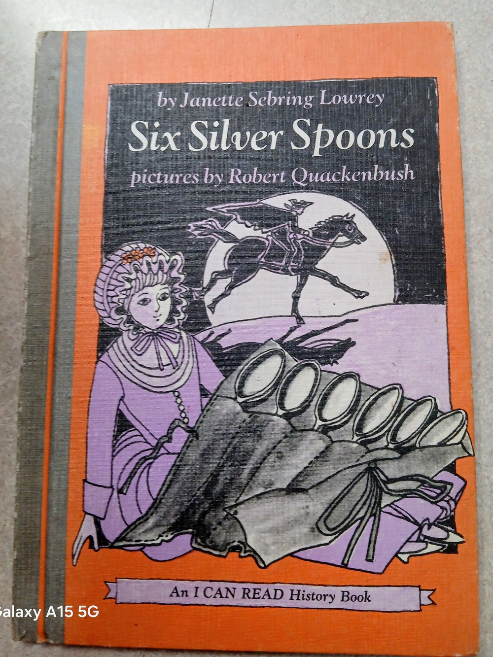 Six Silver Spoons by Janette Sebring Lowrey - Orange & Purple Hardcover